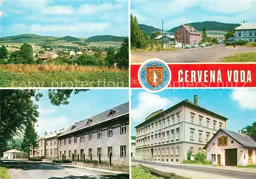 AK / Ansichtskarte Cervena Celkovy pohled Stredni cast Nemocnice Zakladni devitileta skola Cervena