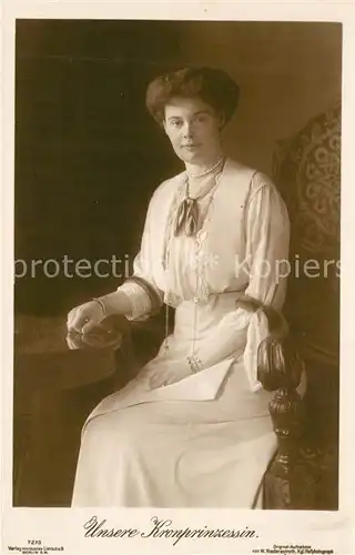 AK / Ansichtskarte Adel_Preussen Kronprinzessin Cecilie  Adel Preussen