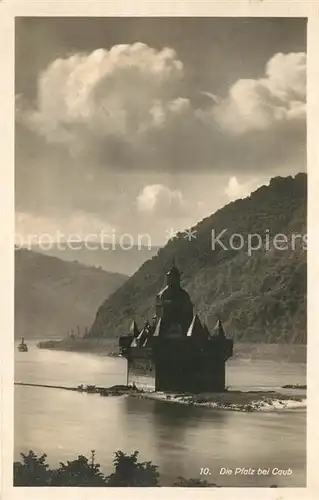 AK / Ansichtskarte Rheingoldserie_Nr. 10 Die Pfalz Kaub  Rheingoldserie Nr.
