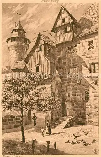 AK / Ansichtskarte Verlag_Tucks_Oilette_Nr. 1612 B Nuernberg Burgaufgang Charles E. Flower  Verlag_Tucks_Oilette_Nr.