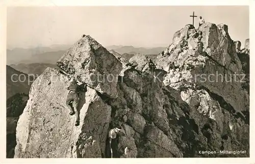 AK / Ansichtskarte Klettern_Bergsteigen Kampen Mittelgipfel Klettern_Bergsteigen