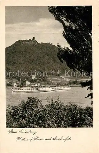 AK / Ansichtskarte Dampfer_Seitenrad Bad Godesberg Drachenfels Dampfer Seitenrad