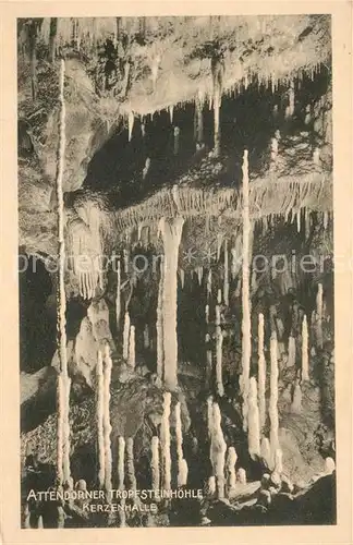 AK / Ansichtskarte Hoehlen_Caves_Grottes Attendorn Tropfsteinhoehle Kerzenhalle Hoehlen_Caves_Grottes