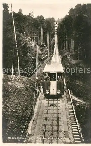 AK / Ansichtskarte Bergbahn Merkurbahn Baden Baden Bergbahn