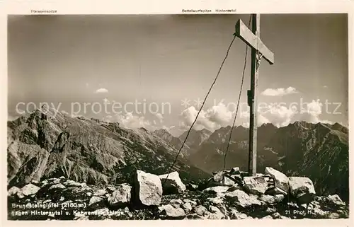 AK / Ansichtskarte Foto_Huber_H._Nr. 21 Brunnsteingipfel Hinterautal Karwendelgebirge Foto_Huber_H._Nr.