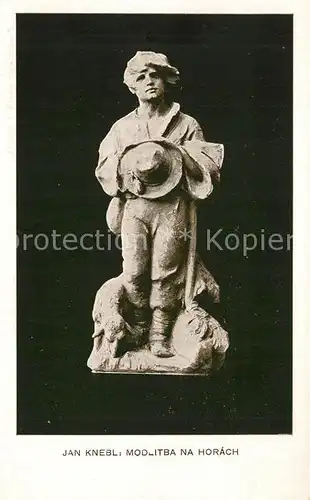 AK / Ansichtskarte Skulpturen Jan Knebl Modlitba na Horach  Skulpturen
