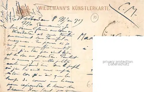 AK / Ansichtskarte Verlag_Wiedemann_WIRO_Nr. 1905 A Wiesbaden Warmer Damm Theater  Verlag_Wiedemann_WIRO_Nr.