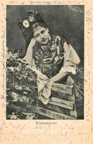 AK / Ansichtskarte Trachten_Alsace Elsaesserin Trachten Alsace