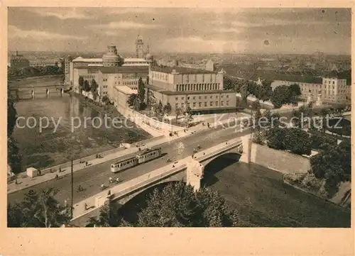 AK / Ansichtskarte Strassenbahn Muenchen Deutsches Museum  Strassenbahn