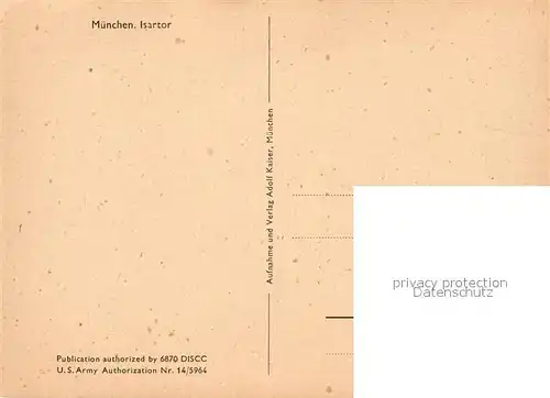 AK / Ansichtskarte Muenchen Isartor  Muenchen