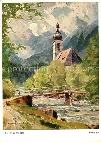 AK / Ansichtskarte Maurus_Hanns Ramsau Kirche  Maurus Hanns