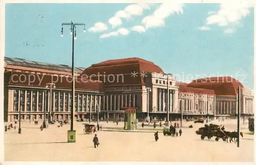 AK / Ansichtskarte Leipzig Hauptbahnhof Stempel Leipziger Messe 1948 Leipzig