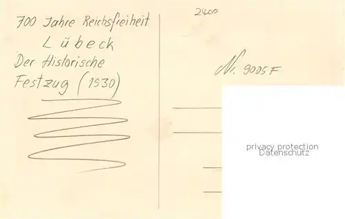 AK / Ansichtskarte Luebeck Festbeleuchtung der Marienkirche 700 Reichsfreiheit Historischer Festzug Luebeck