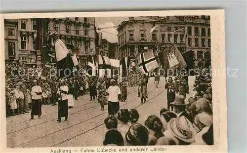 AK / Ansichtskarte Luebeck Historischer Festzug Ausklang Fahne Luebecks und anderer Laender Luebeck