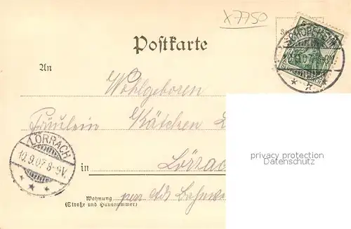 AK / Ansichtskarte Konstanz_Bodensee Bahnhofstrasse mit Postgebaeude Konstanz_Bodensee