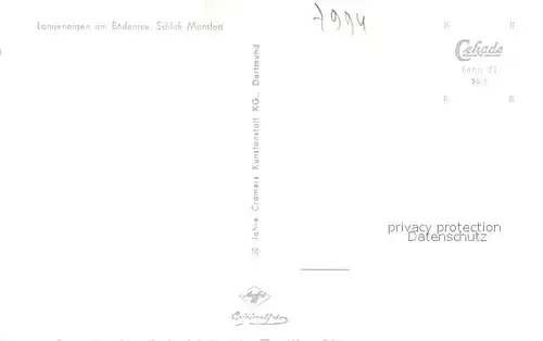 AK / Ansichtskarte Langenargen_Bodensee Schloss Montfort Langenargen Bodensee