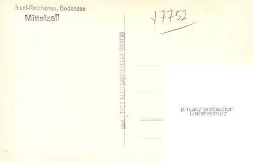 AK / Ansichtskarte Mittelzell Kirche Innenansicht Mittelzell