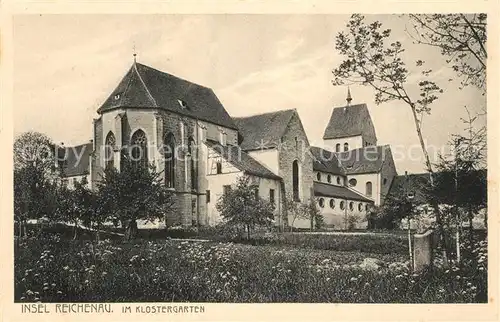 AK / Ansichtskarte Mittelzell Kloster Muensterkirche Klostergarten Mittelzell
