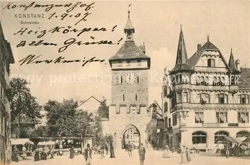 AK / Ansichtskarte Konstanz_Bodensee Schnetztor Konstanz_Bodensee