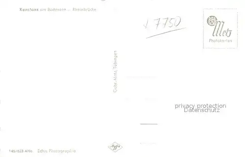 AK / Ansichtskarte Konstanz_Bodensee Rheinbruecke Dampfer Konstanz_Bodensee