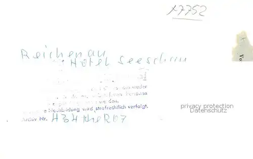 AK / Ansichtskarte Insel_Reichenau Hotel Seeschau Restaurant Insel Reichenau