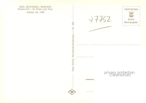 AK / Ansichtskarte Niederzell_Reichenau St Peter und Paul Kirche 12. Jhdt. Niederzell Reichenau