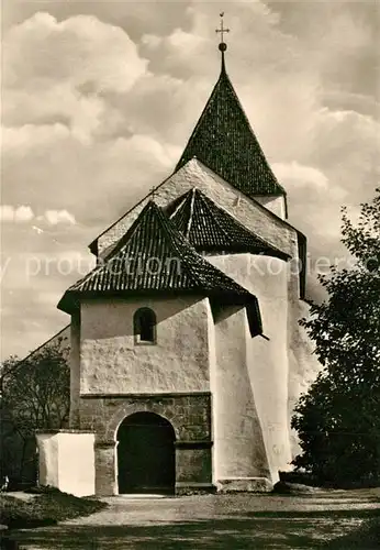 AK / Ansichtskarte Oberzell_Reichenau Basilika St Georg 12. Jhdt. Westapsis und Eingang Oberzell Reichenau