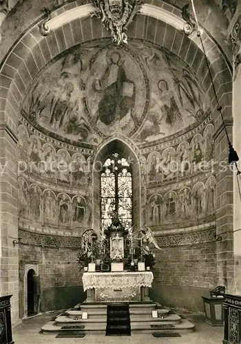 AK / Ansichtskarte Niederzell_Reichenau St Peter und Paul Kirche Altar Fresken Ostapsis Bild der Reichenauer Malerschule um 1100 Niederzell Reichenau