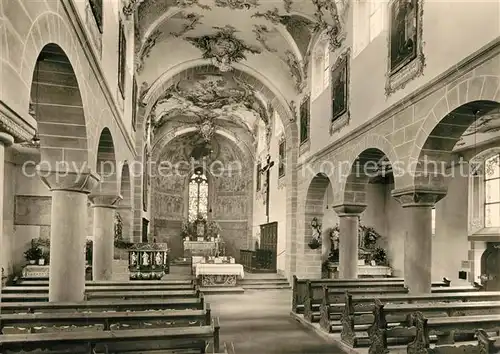 AK / Ansichtskarte Niederzell_Reichenau St Peter und Paul Kirche Dreischiffbasilika Innenansicht Niederzell Reichenau
