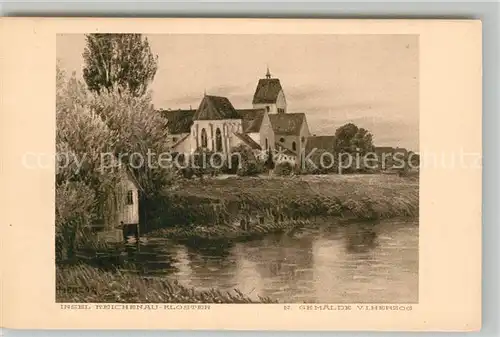 AK / Ansichtskarte Mittelzell Kloster nach Gemaelde von Herzog Kuenstlerkarte Mittelzell