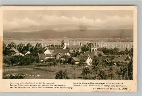 AK / Ansichtskarte Mittelzell Panorama Ortsansicht mit Kirche Gedicht Mittelzell