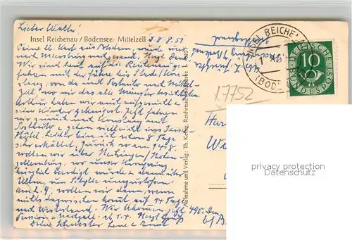 AK / Ansichtskarte Mittelzell Panorama Ortsansicht mit Kirche Gedicht Mittelzell