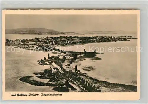AK / Ansichtskarte Insel_Reichenau Fliegeraufnahme Insel Reichenau