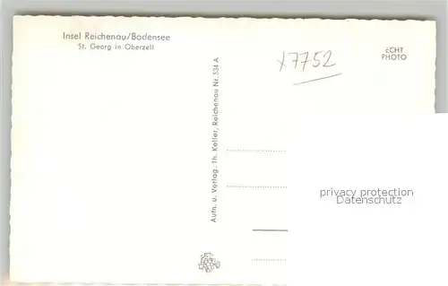 AK / Ansichtskarte Oberzell_Reichenau Uferpartie am See St Georg Kirche Oberzell Reichenau