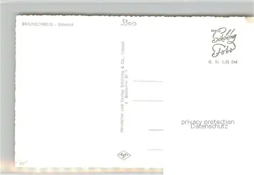AK / Ansichtskarte Braunschweig Bahnhof Braunschweig