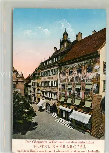 AK / Ansichtskarte Konstanz_Bodensee Historisches Hotel Barbarossa Konstanz_Bodensee