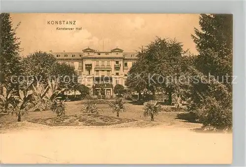 AK / Ansichtskarte Konstanz_Bodensee Hotel Konstanzer Hof Park Konstanz_Bodensee