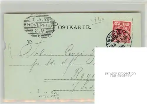 AK / Ansichtskarte Konstanz_Bodensee Post und Bahnhofsgebaeude im Mondschein Konstanz_Bodensee