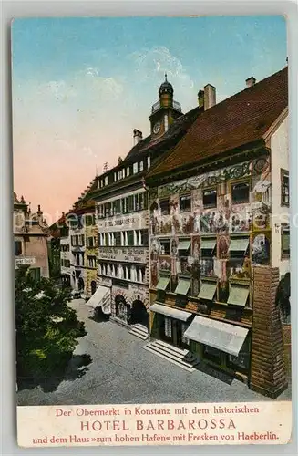 AK / Ansichtskarte Konstanz_Bodensee Historisches Hotel Barbarossa Konstanz_Bodensee