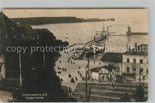 AK / Ansichtskarte Konstanz_Bodensee Hafen Konstanz_Bodensee