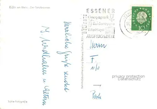 AK / Ansichtskarte Koeln_Rhein Tanzbrunnen Koeln_Rhein