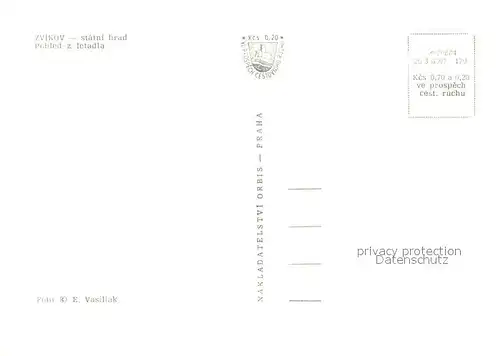 AK / Ansichtskarte Zvikov Fliegeraufnahme Statni Hrad Zvikov