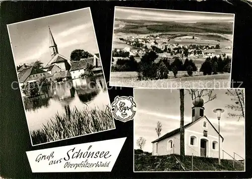 AK / Ansichtskarte Schoensee Kirche Oberpfaelzer Wald Schoensee