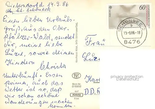 AK / Ansichtskarte Schoensee Kirche Oberpfaelzer Wald Schoensee