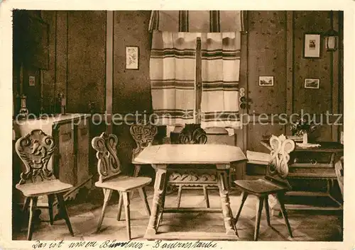 AK / Ansichtskarte Filisur Buendnerstuebli Kunstschreinerei Johannes Schmid Filisur