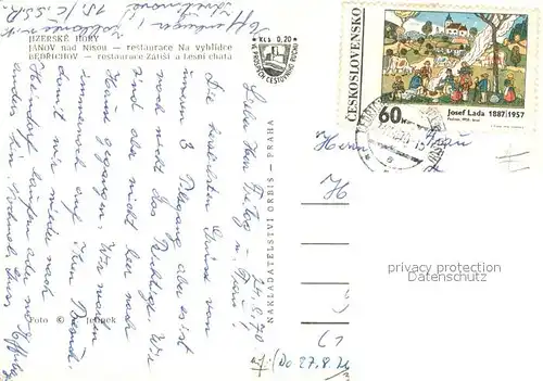 AK / Ansichtskarte Jizerske_hory Janov nad Nisou Bedrichov Jizerske hory