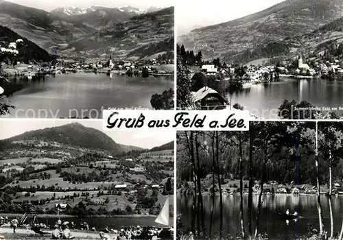 AK / Ansichtskarte Feld_See Fliegeraufnahme Seepartien  Feld_See