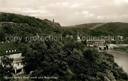 AK / Ansichtskarte Witten_Ruhr Kraftwerk Bootshaus Witten Ruhr