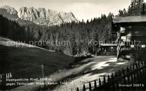 AK / Ansichtskarte Ellmau_Tirol Alpengasthuette Riedl Toerlspitze  Ellmau Tirol