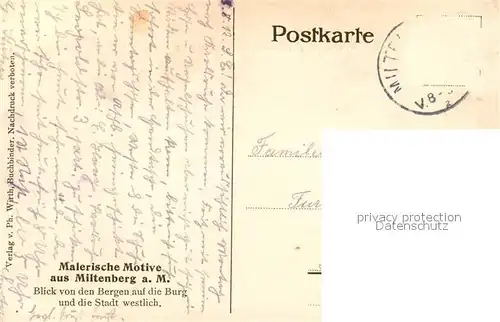 AK / Ansichtskarte Miltenberg_Main Burg Miltenberg Main